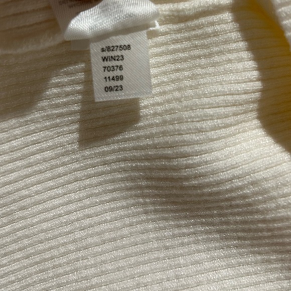 Ann Taylor Ivory Ribbed Knit Long Sleeve Sweater Mock Neck Women’s Size XL NWT - Picture 10 of 10